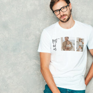 T-shirt Beauté Collage photo Meilleur papa Jamais Cadeau