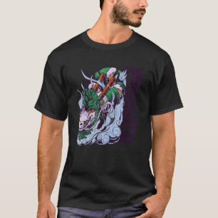 T-shirt Beauté de dragon d'eau chinoise rétro Style asiati