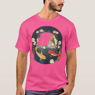 T-shirt Beauté Et Grâce Du Poisson Japonais Koi Avec Ce Co