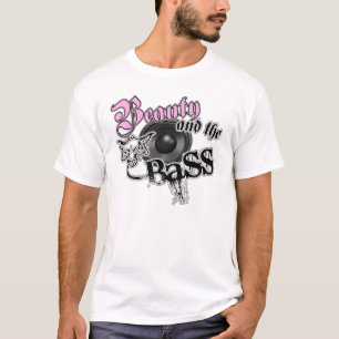 T-shirt Beauté et le logo bas bas de musique des filles