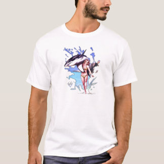 T-shirt Beauté et vagues de surfer la bête