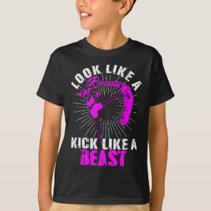 T-shirt Beauté Kickboxing Bête Kickboxeuse Fille Combattan