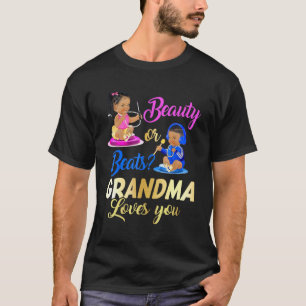 T-shirt Beauté Mignonne Ou Beat Grand-Mère Vous Aime Genre