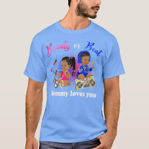T-shirt Beauté Mignonne Ou Beat Maman Aime Vous Sexe Révél