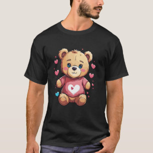 T-shirt Beauté & Ourson Mignon Femme Mariée avec des coeur