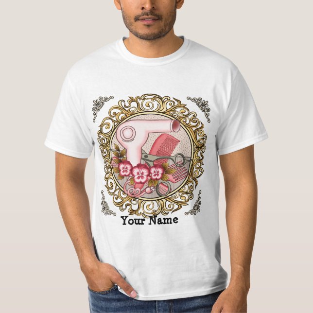 T-shirt beauté rose fantaisie (Devant)