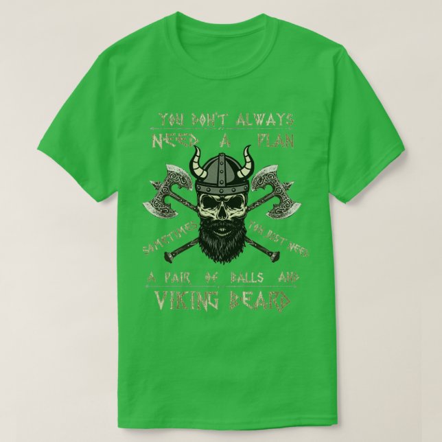 T-shirt Beauté Viking Scull Vikings (Design devant)
