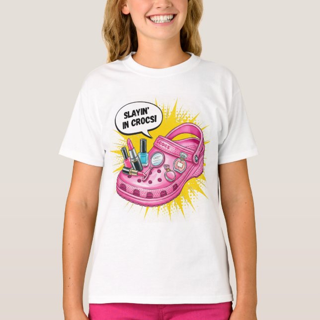 T-shirt  Beautiful Even in Crocs, by Natasha Us   (Devant)