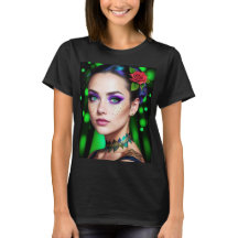 Beautiful goddess of the forest with green eyes