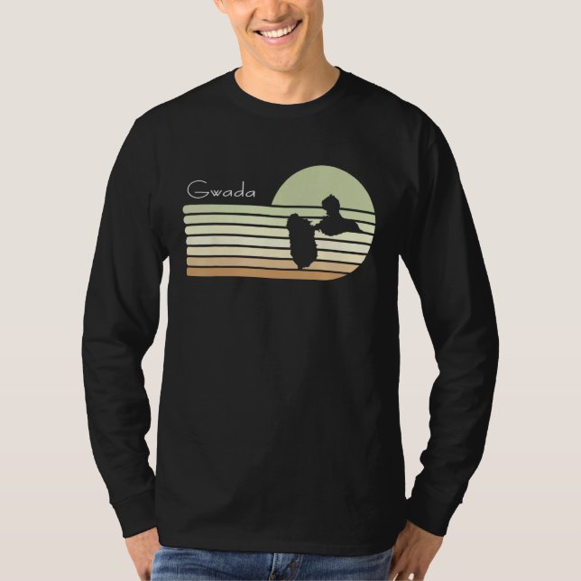 T-shirt Beautiful  idea map of Guadeloupe 971 Gwada (Devant)