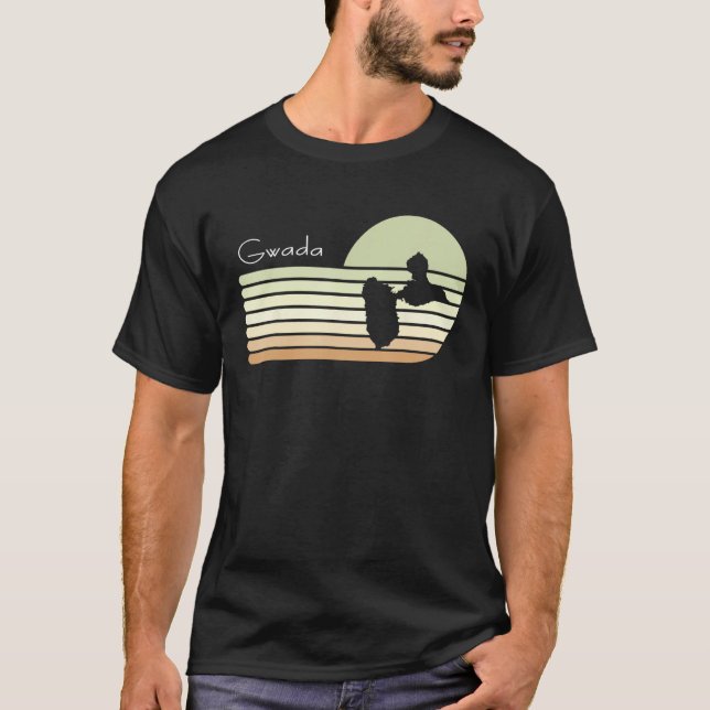 T-shirt Beautiful  idea map of Guadeloupe 971 Gwada (Devant)