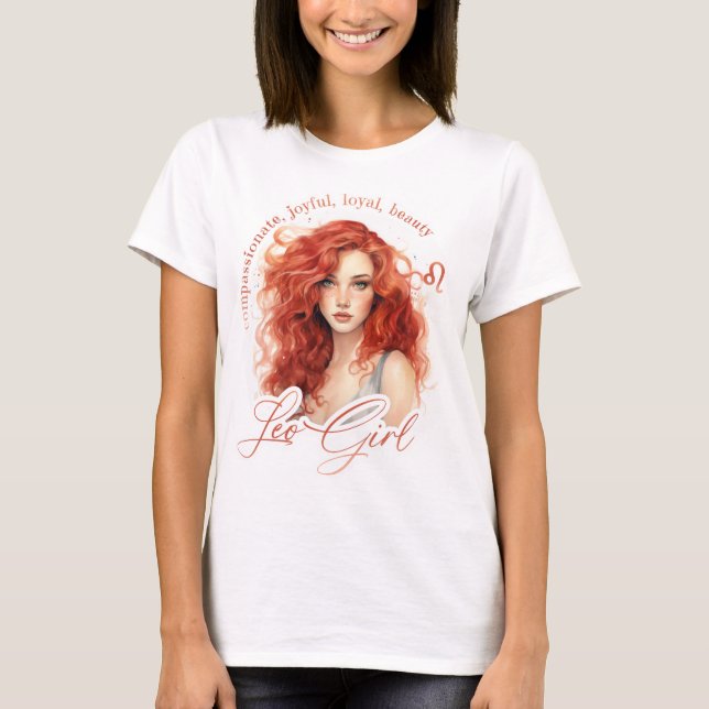 T-shirt Beautiful Leon Girl With Traits (Devant)