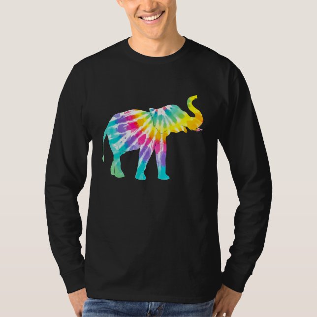 T-shirt Beautiful Tie Dye Elephant (Devant)