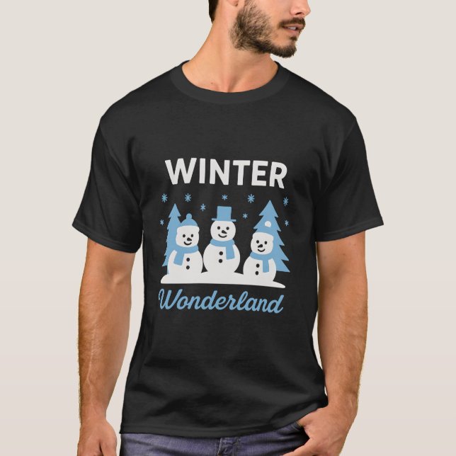 T-shirt Beautiful Winter Wonderland Snow Atmosphere Nature (Devant)