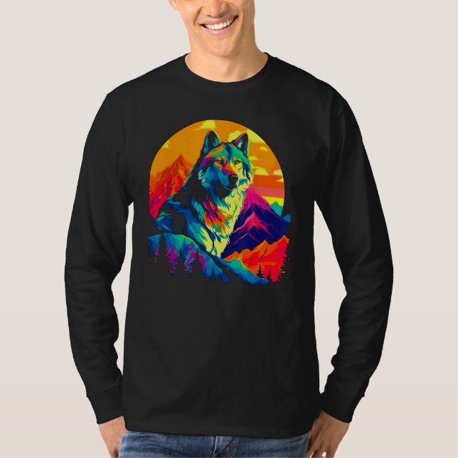 T-shirt Beautiful Wolf Art (Devant)