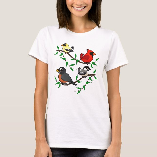 T-shirt Beaux oiseaux Jardins (Devant)