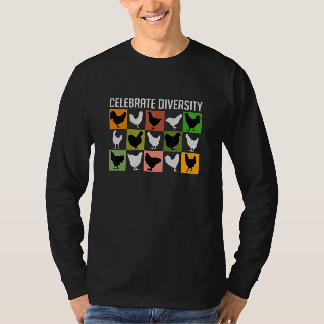 T-shirt Beaux Poulets Beaucoup de différentes races de pou (Devant)