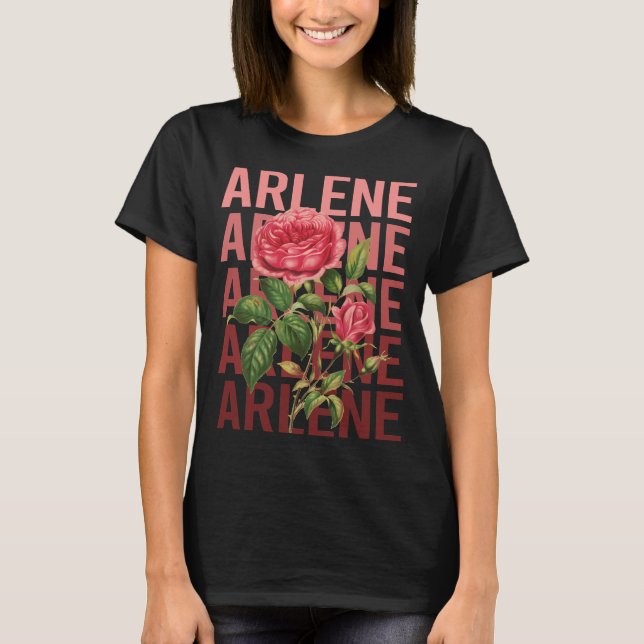 T-shirt Beaux Roses - Arlene Nom (Devant)