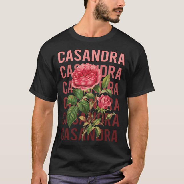 T-shirt Beaux Roses - Casandra Nom (Devant)
