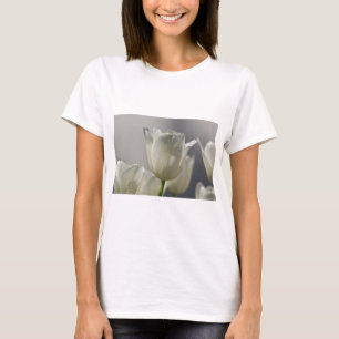 T-shirt Beaux Tulipes Blancs de Printemps