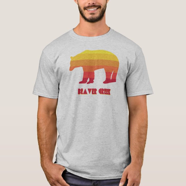 T-shirt Beaver Creek Colorado Ours arc-en-ciel (Devant)