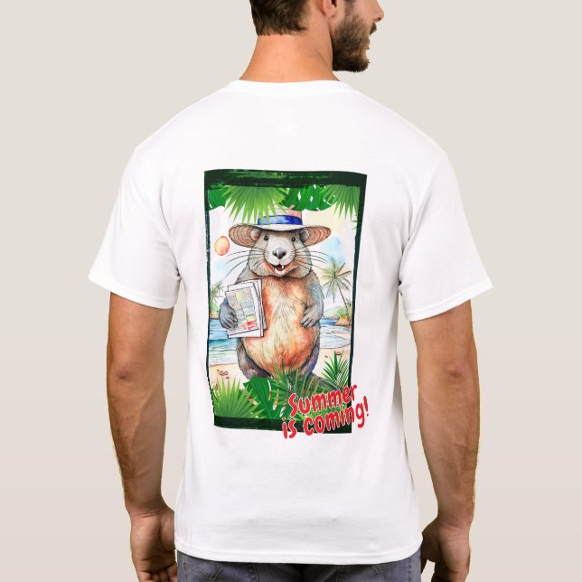 T-shirt Beaver "L'été arrive !" (Dos)
