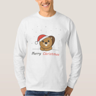 T-shirt Beaver Noël Neige Hiver Animaux Castor