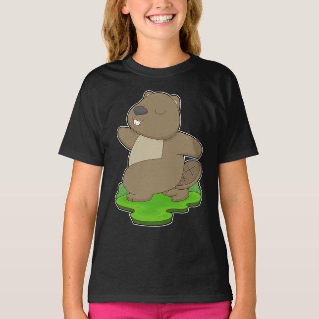 T-shirt Beaver Yoga Fitness Gymnastique (Devant)