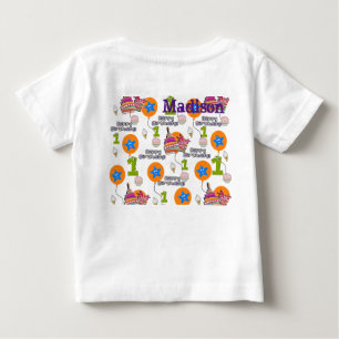 T-shirt bébé #1 Premier anniversaire Joyeux annive
