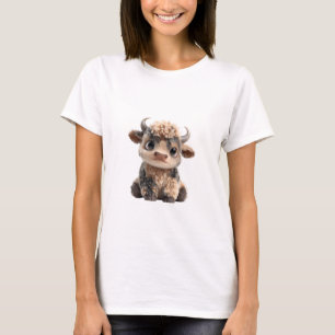 T-shirt Bébé adorable Highland Cow vache cowgirl femmes