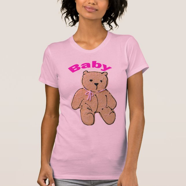 T-shirt Bébé adulte fille bébé ours (Devant)