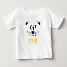 T-shirt bébé amateur de chat