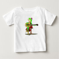T-shirt bébé amusant avec grenouille Jouer de la g
