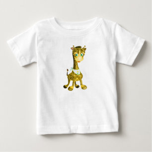 T-shirt bébé amusant avec une joyeuse Giraffe bébé