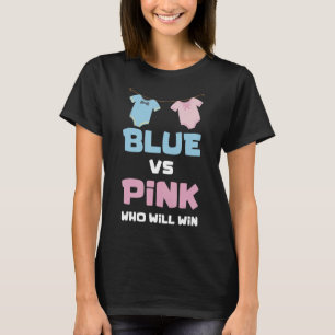 T-shirt Bébé amusant Genre Révélation Partie Bleu Ou Rose 