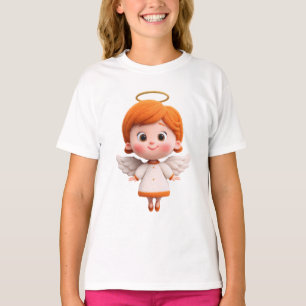 T-shirt Bébé Ange – Joli Ange de Dessin Animé avec Halo po