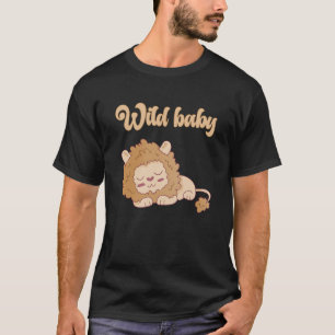 T-shirt Bébé Anniversaire Un lion sauvage Animaux Célébrat