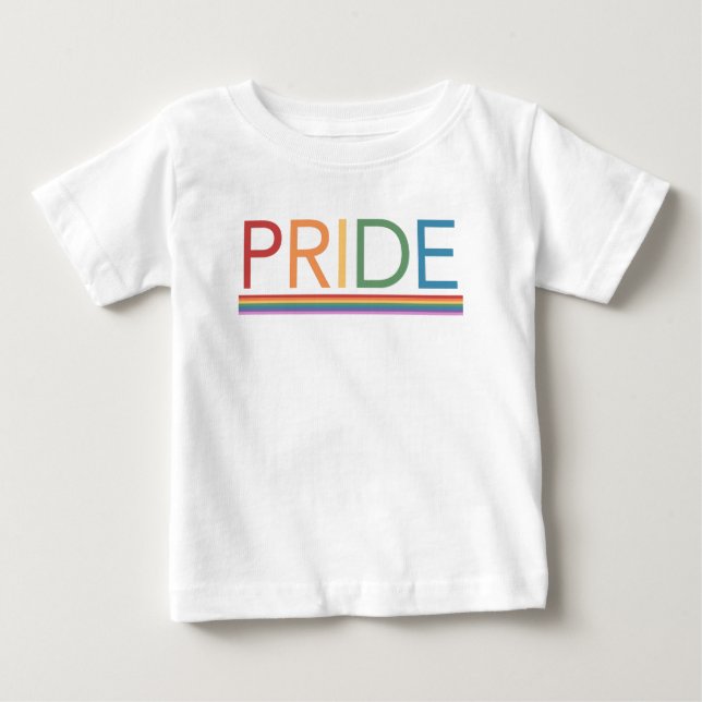 T-shirt bébé arc-en-ciel PRIDE (Devant)
