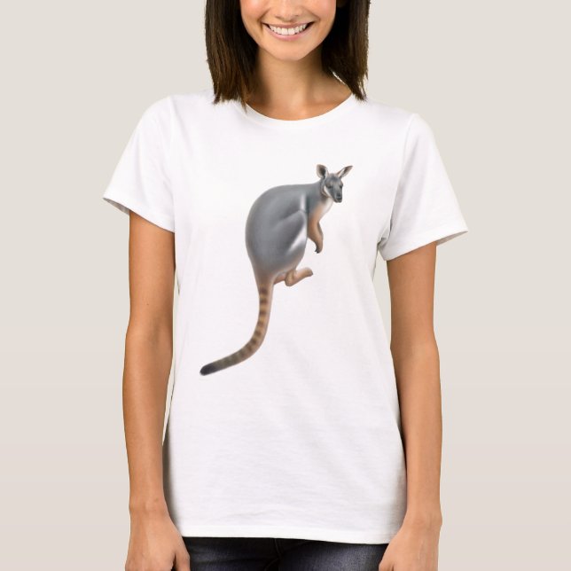 T-shirt Bébé aux pieds jaune de wallaby de roche - chemise (Devant)