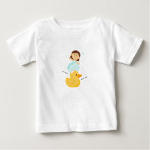 T-shirt bébé avec canard et fille