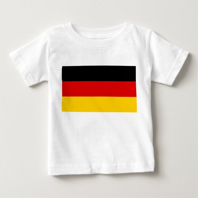 T-shirt bébé avec drapeau d'Allemagne (Devant)
