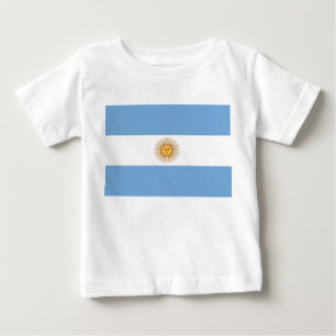 T-shirt bébé avec drapeau d'Argentine