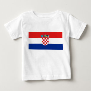 T-shirt bébé avec drapeau de Croatie
