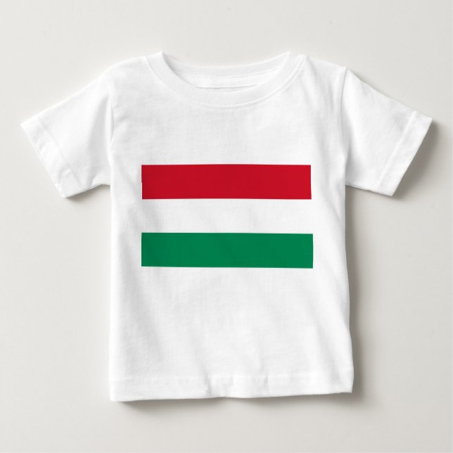 T-shirt bébé avec drapeau de la Hongrie (Devant)