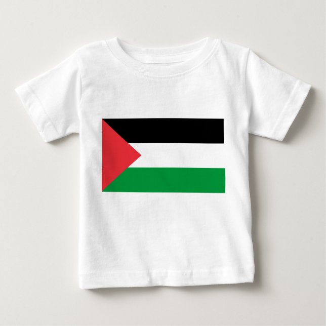 T-shirt bébé avec drapeau de la Palestine (Devant)