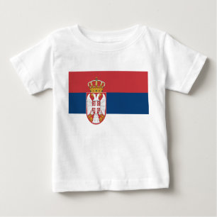 T-shirt bébé avec drapeau de la Serbie
