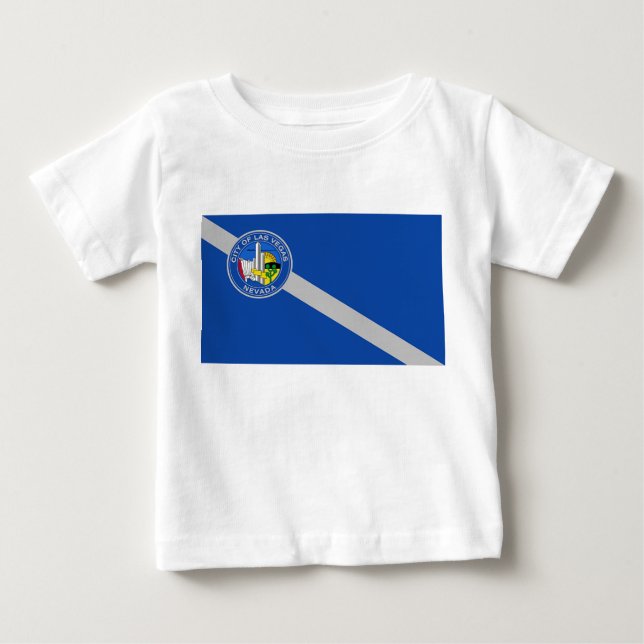 T-shirt bébé avec drapeau de Las Vegas City, U.S.A (Devant)
