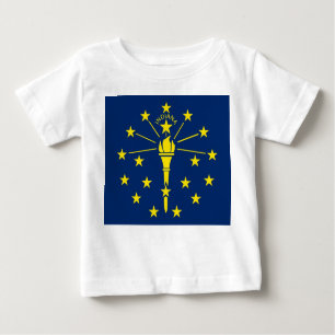 T-shirt bébé avec drapeau de l'Indiana