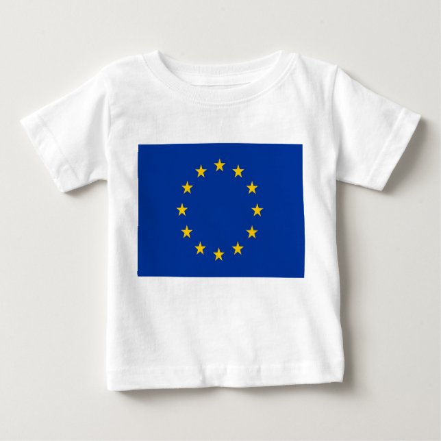T-shirt bébé avec drapeau de l'Union européenne (Devant)