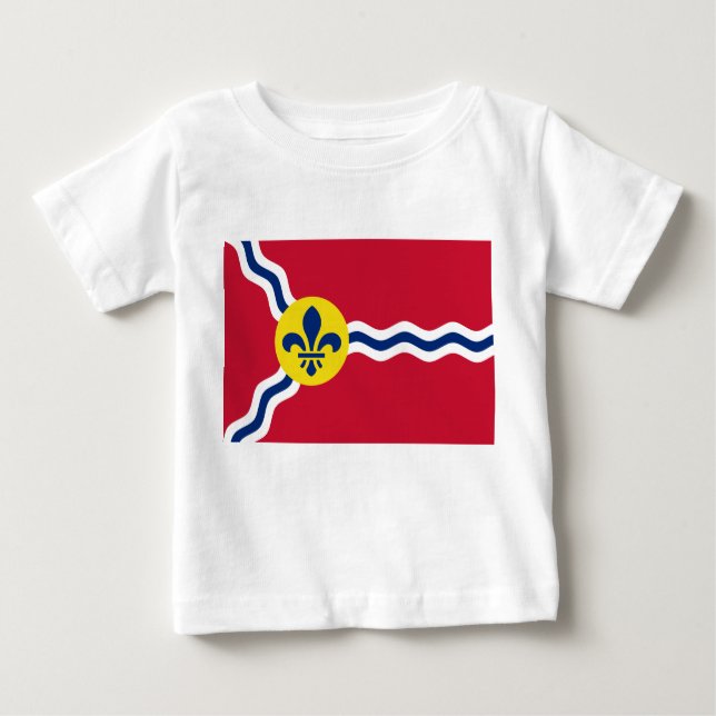 T-shirt bébé avec drapeau de St. Louis, Missouri (Devant)